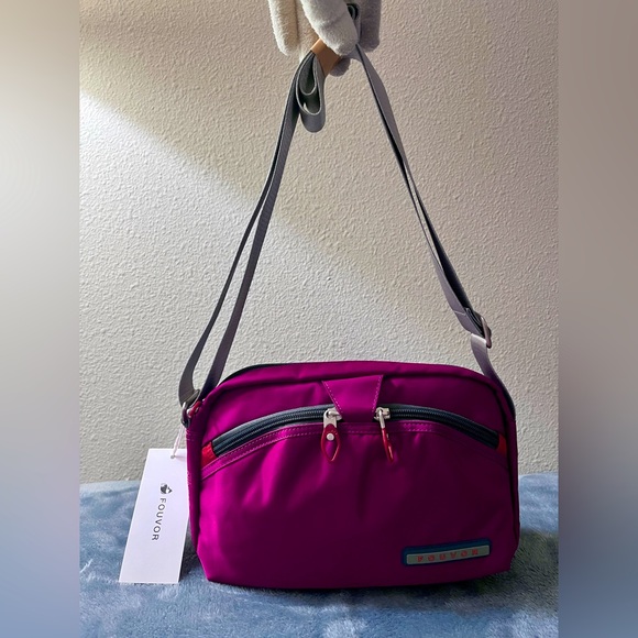 Brand New Fouvor Pink/Purple Crossbody with Adjustable Strap - everyday use! - Picture 1 of 8
